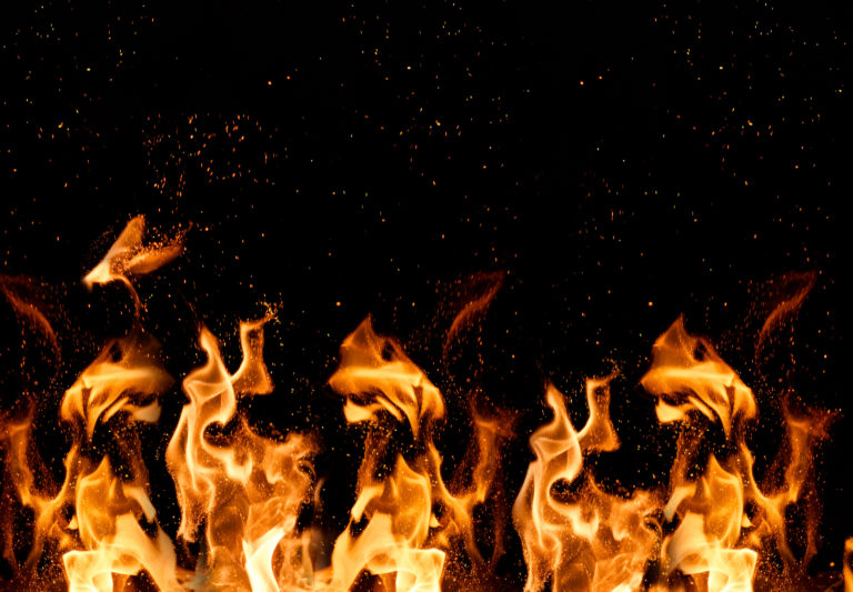 Cremation flames