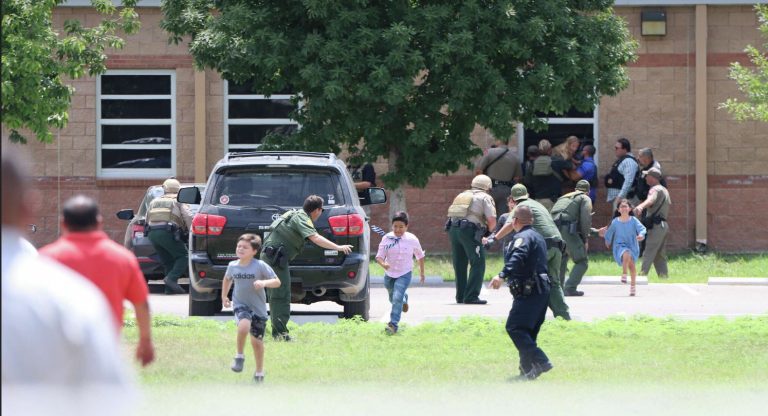 Uvalde Students Fleeing Building