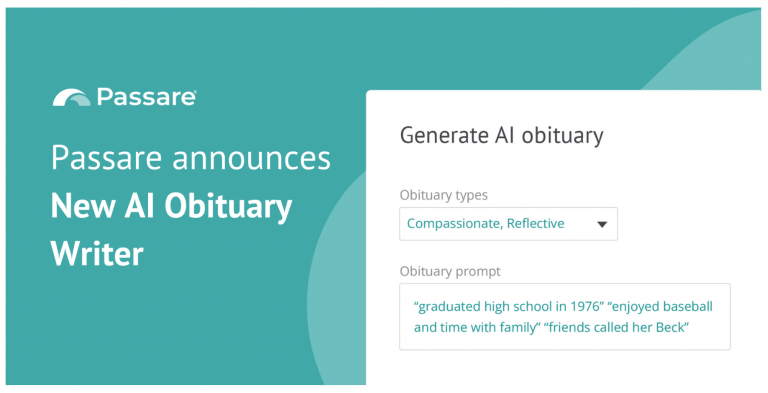 Passare AI Obituary Writer Screenshot