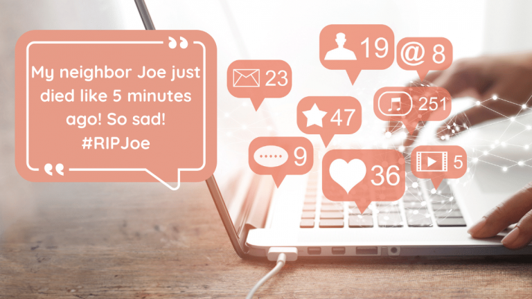 Social Media Death Notification
