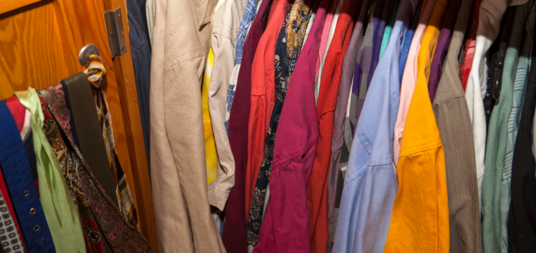 Dress clothes closet
