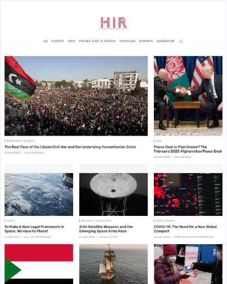 Harvard International Review theme