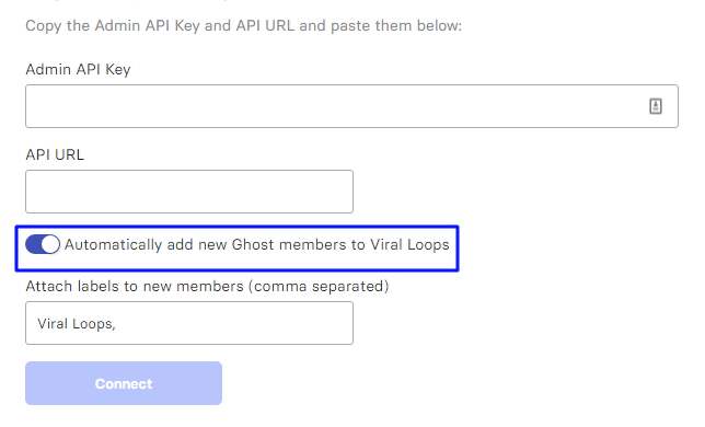 viral loops custom integration